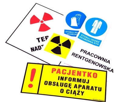 OZNAKOWANIE RTG RENTGEN NALEPKI NAKLEJKI -KOMPLET (1)