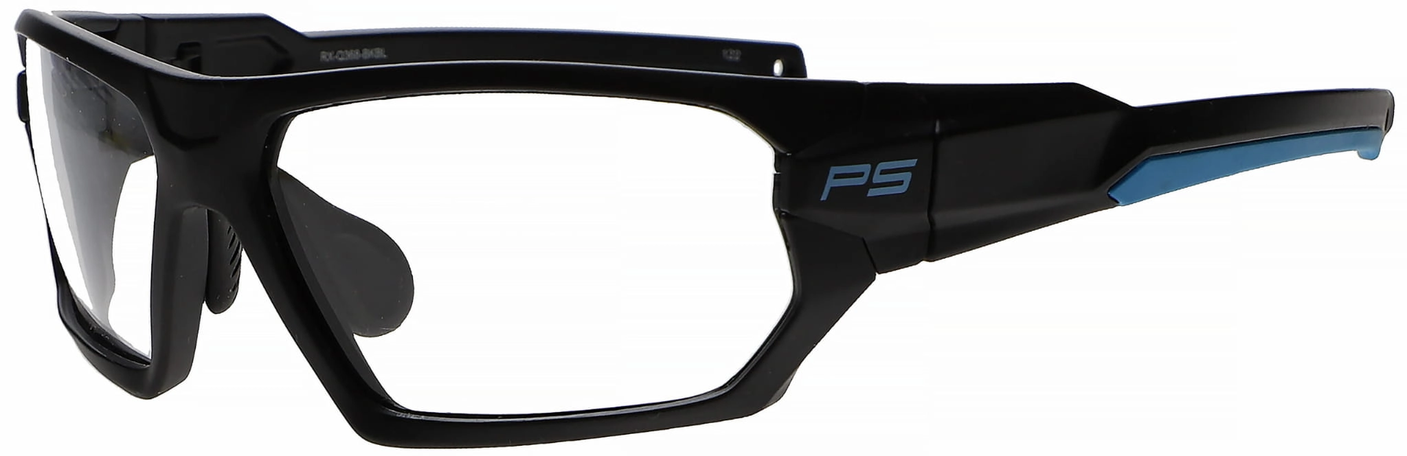 Medical-Prescription-Safety-Glasses-RX-Q368-Black-Blue-Frame-Clear-Lenses-Side-Left-Angle-scaled.jpg