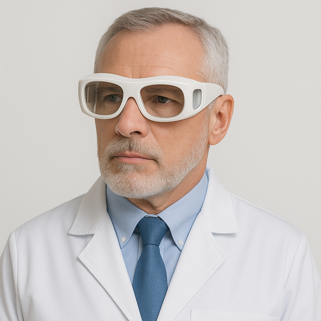 Okulary ochronne RTG przed promieniowaniem Fitover 33 BIAŁE   