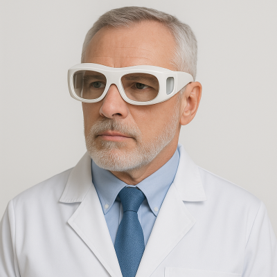 Okulary ochronne RTG przed promieniowaniem Fitover 33 BIAŁE   