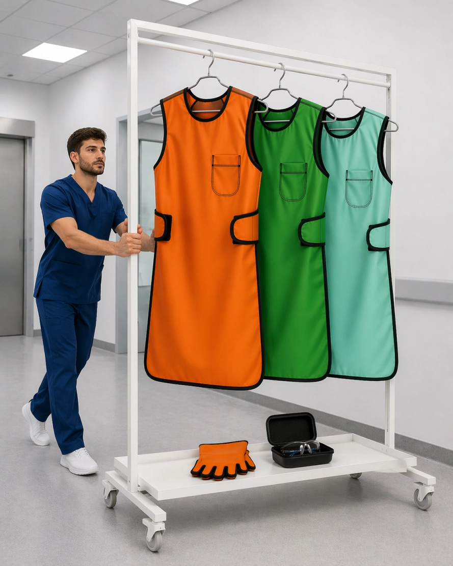 MOBILNY WIESZAK RTG RENTGNENOWSKI STALOWY 