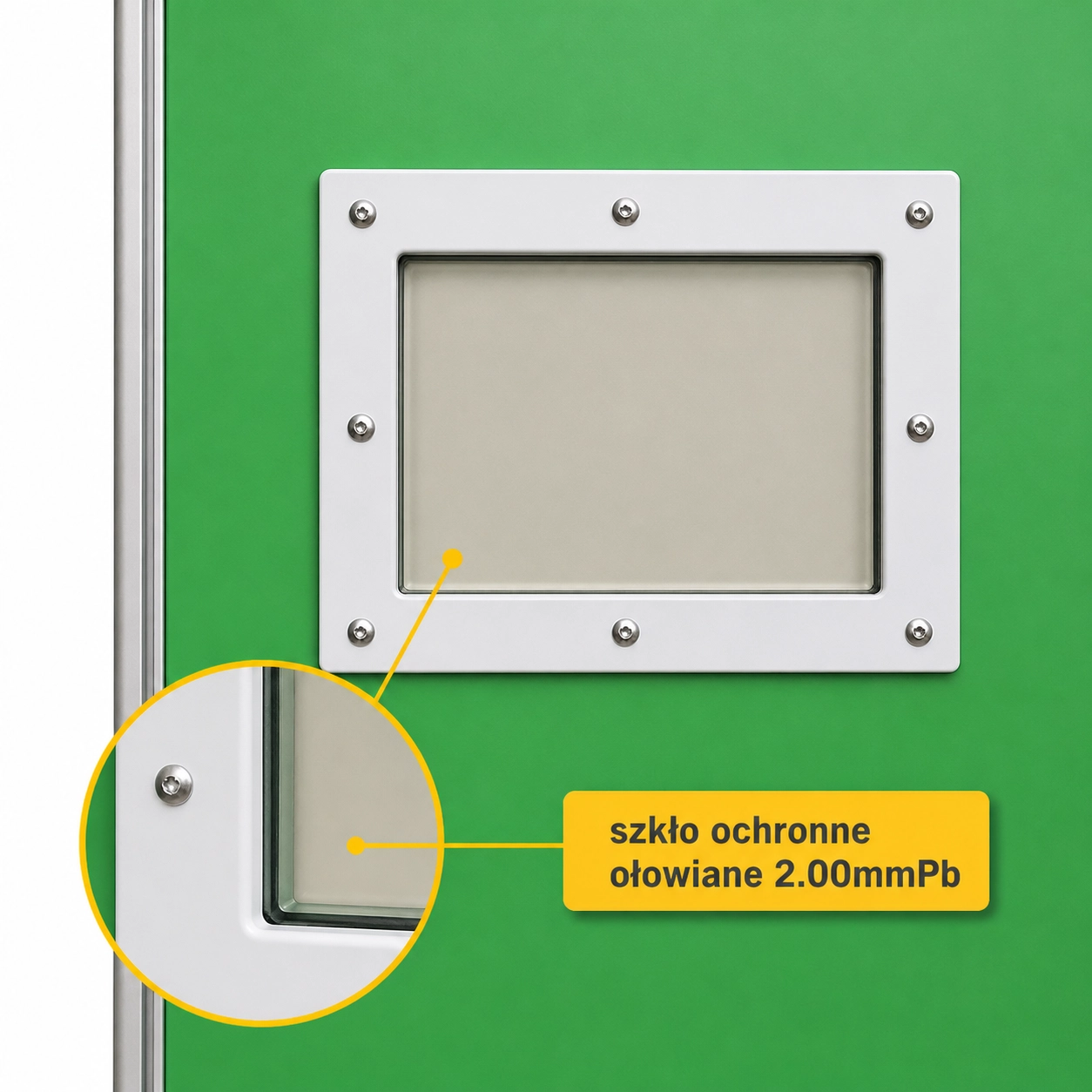 Parawan ochronny rentgenowski 1.00mmPb  z szybą ołowianą  