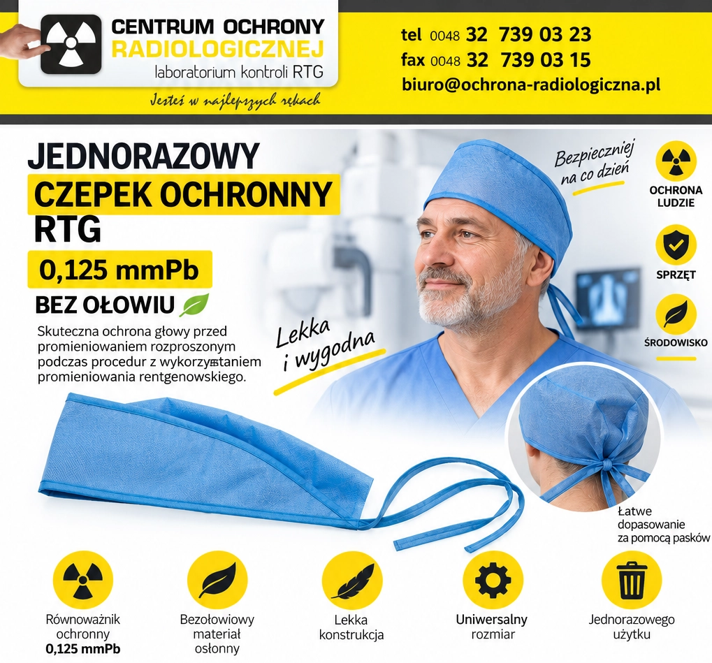 RTG JEDNORAZOWY CZEPEK RENTGENOWSKI  / KRYZA RTG