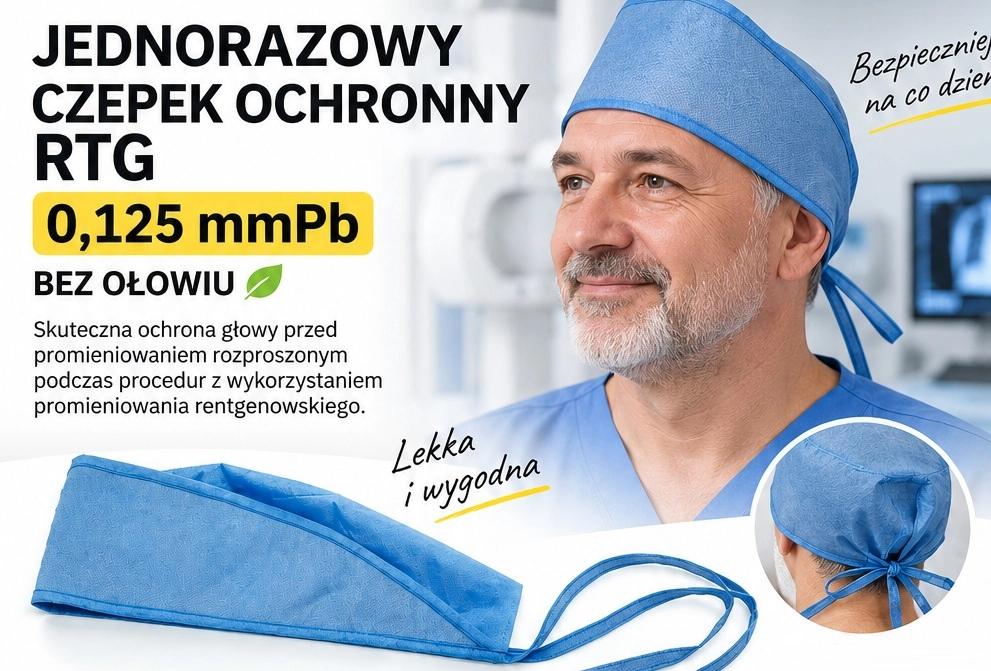 5 sztuk J CZEPEK RENTGENOWSKI JEDNORAZOWY CHIRURGICZNY RTG / KRYZA RTG